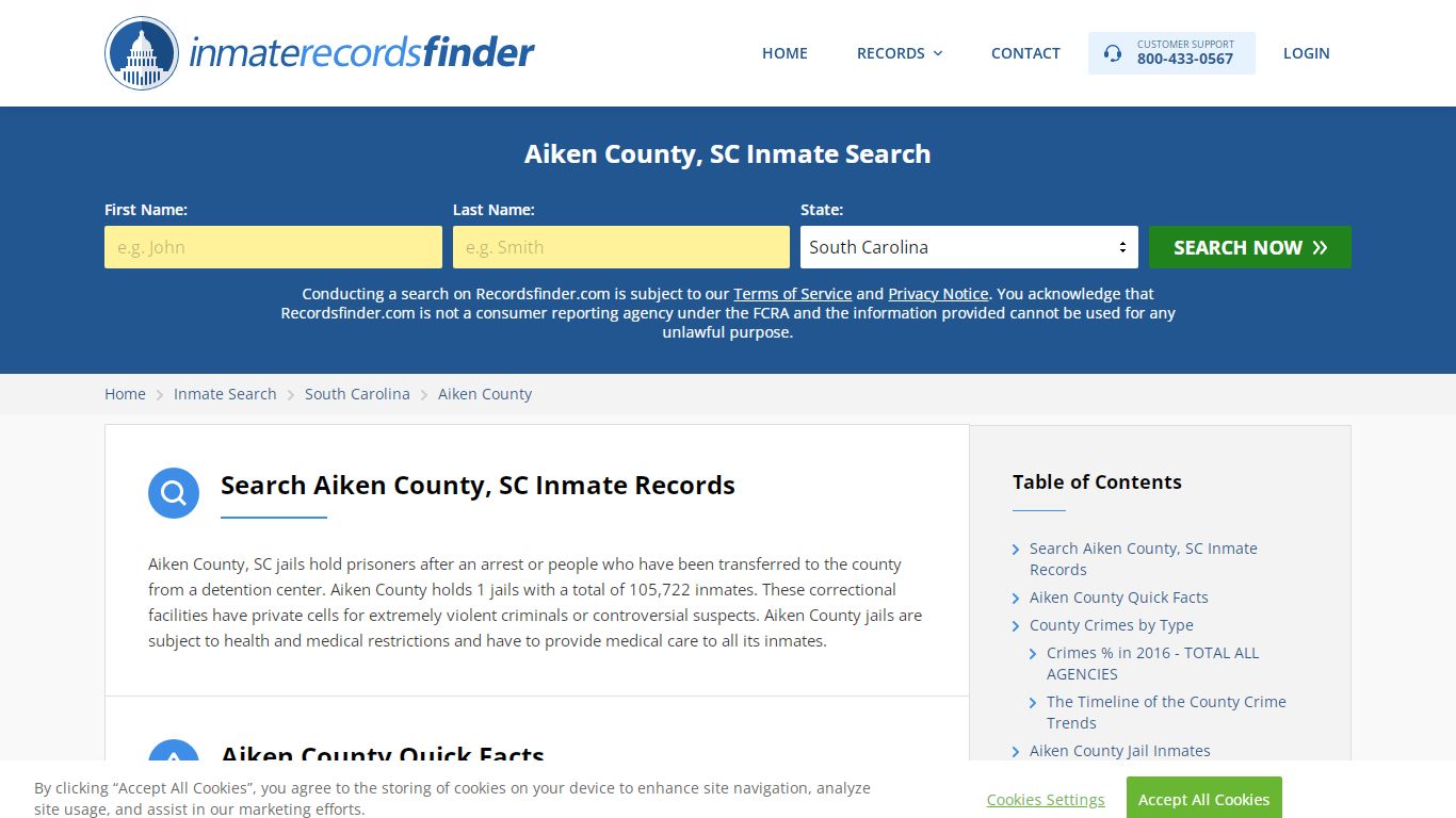 Aiken County, SC Inmate Lookup & Jail Records Online