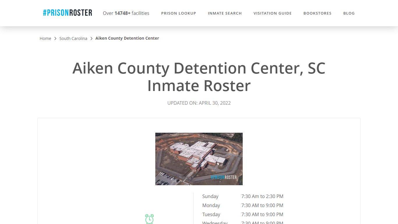 Aiken County Detention Center, SC Inmate Roster