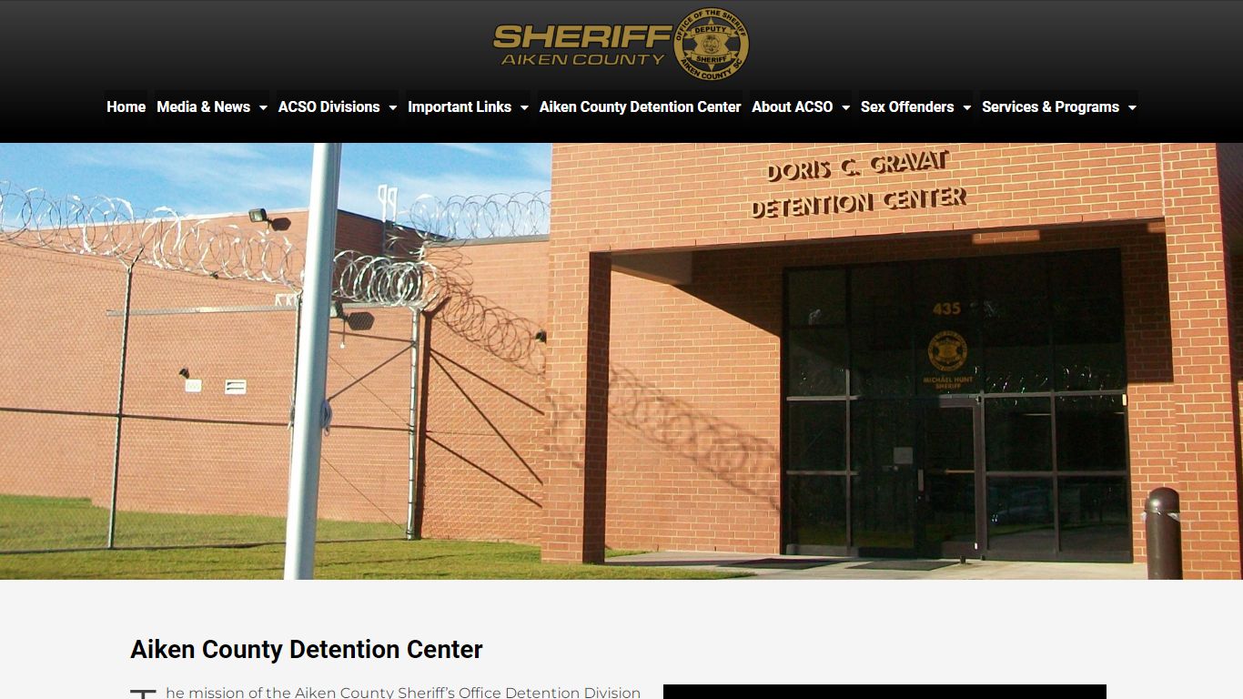 Aiken County Detention Center – Aiken County Sheriff's Office
